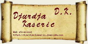 Đurđa Kašerić vizit kartica
